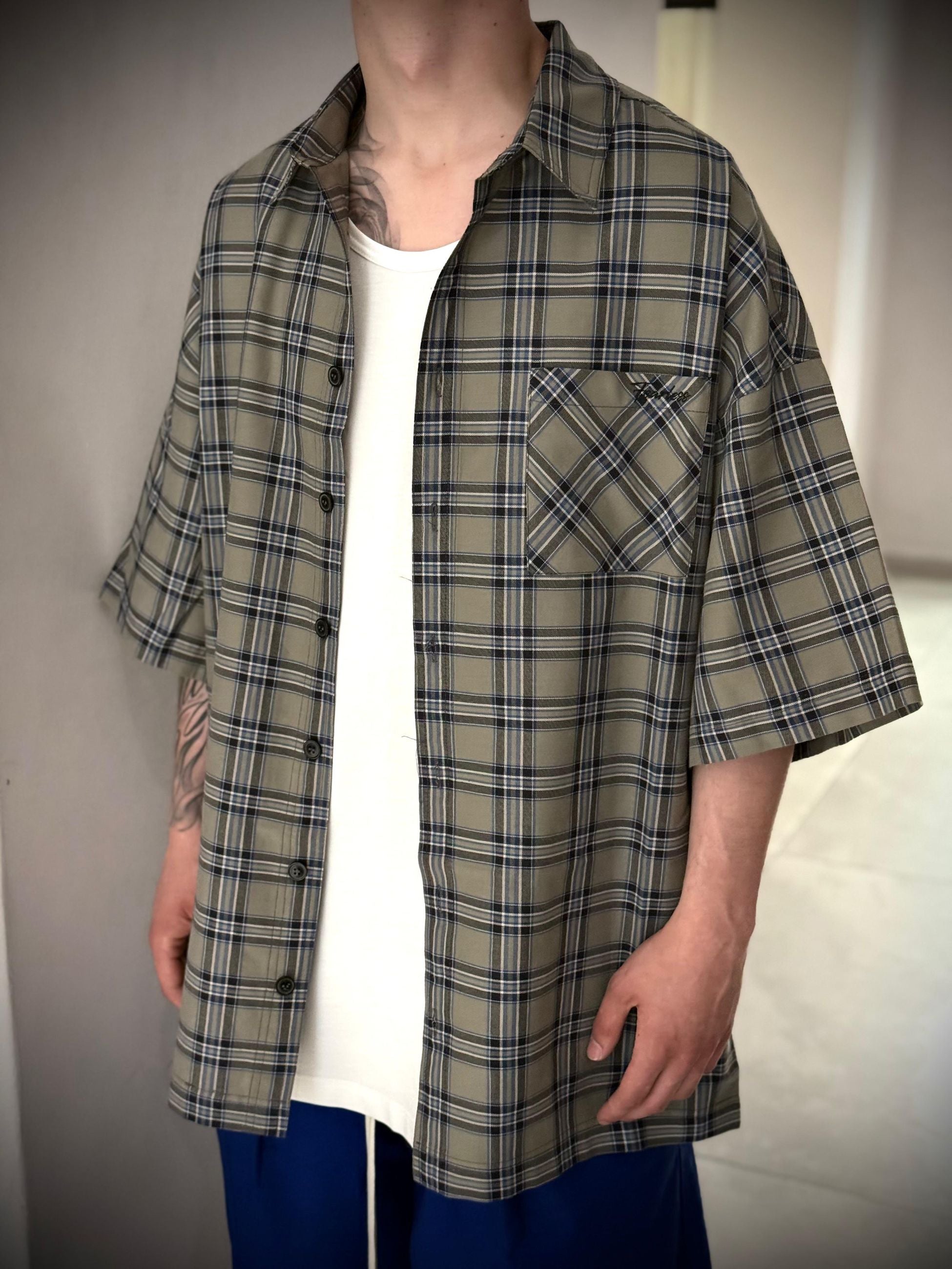 CAMICIA SHORT CHECK -  -