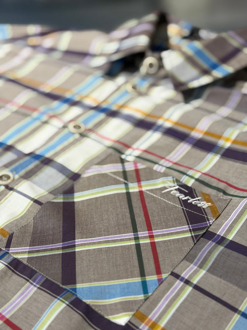 CAMICIA SHORT CHECK -  -