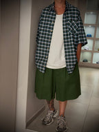 CAMICIA SHORT CHECK -  -